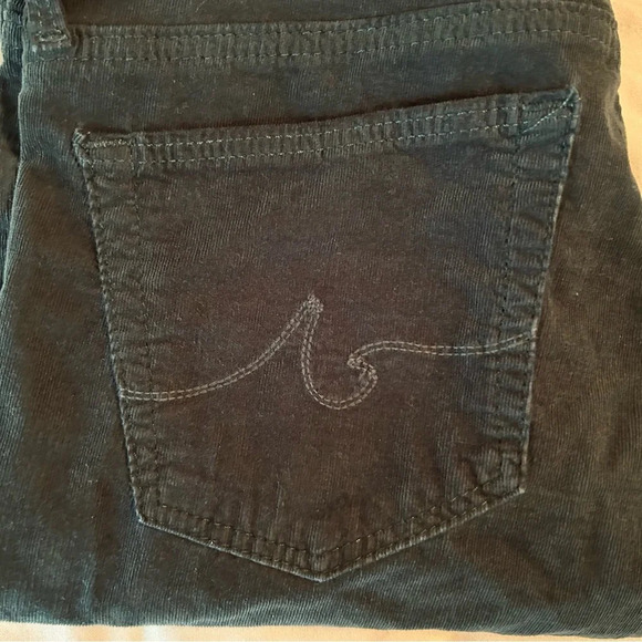 AG Adriano Goldschmied The Legging Super Skinny Green Corduroy Pants Women’s 27R - Picture 10 of 11